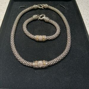 Gabrielle Bruni 14K Gold & Silver Caviar Diamond Set